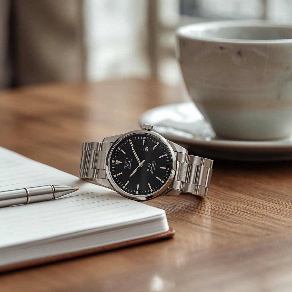 Versatile everyday automatic watch on a steel bracelet