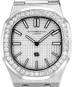 Genius Genie 36 Saint Moritz Lab-Diamond Bezel Watch